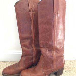 FRYE Pull-on Vintage Western Riding Boots